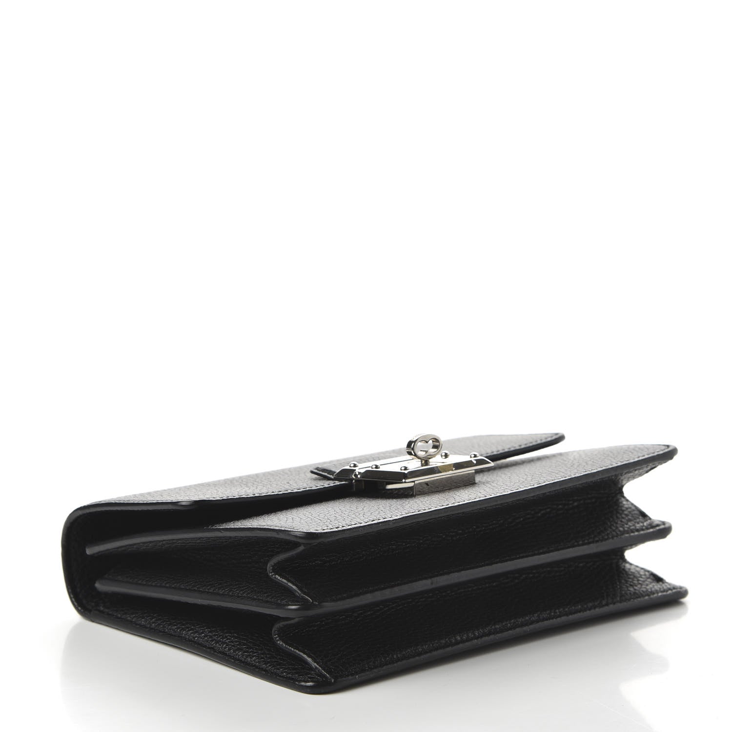 Dolce & Gabbana Grained Calfskin Rosalia Shoulder Bag Black 4 of 9