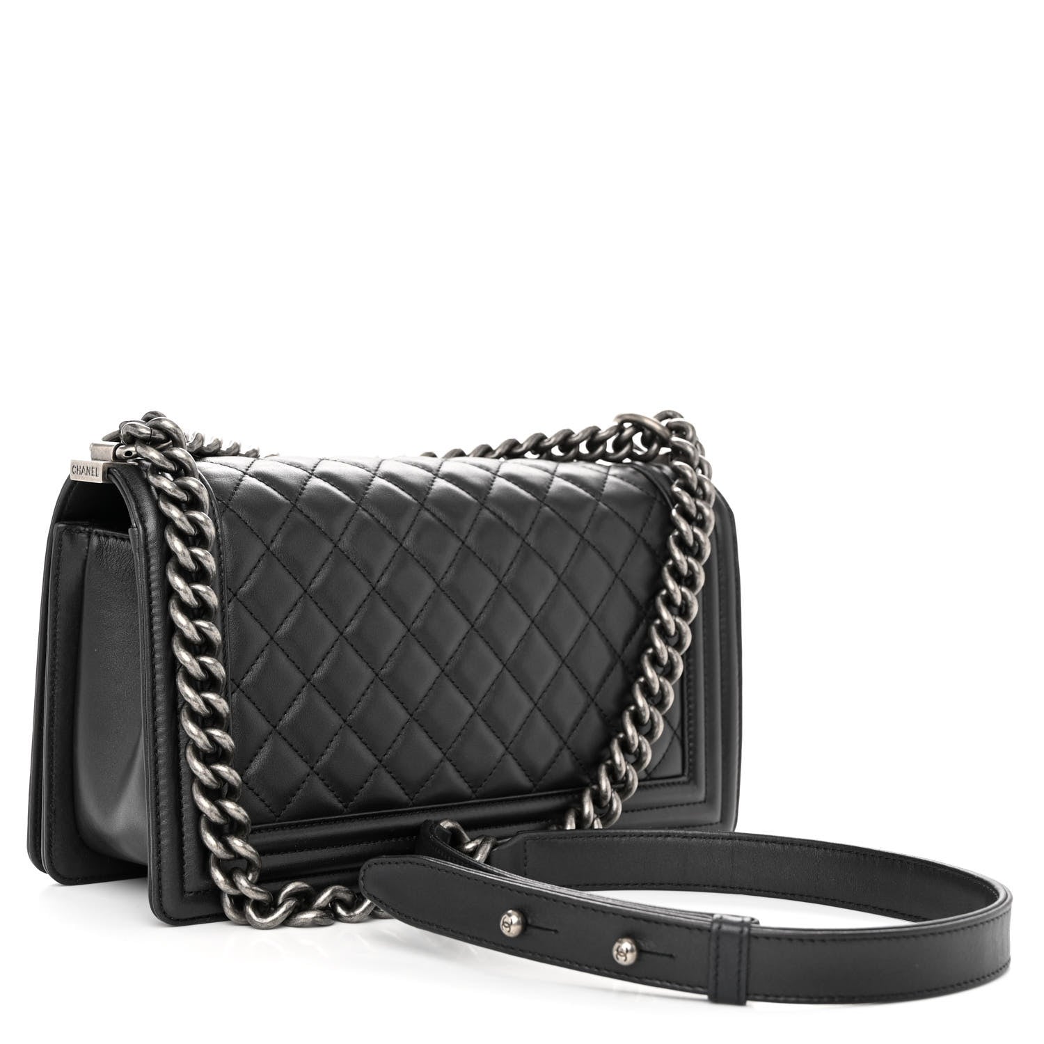 Chanel Calfskin Quilted Medium Boy Flap Black 3 of 10