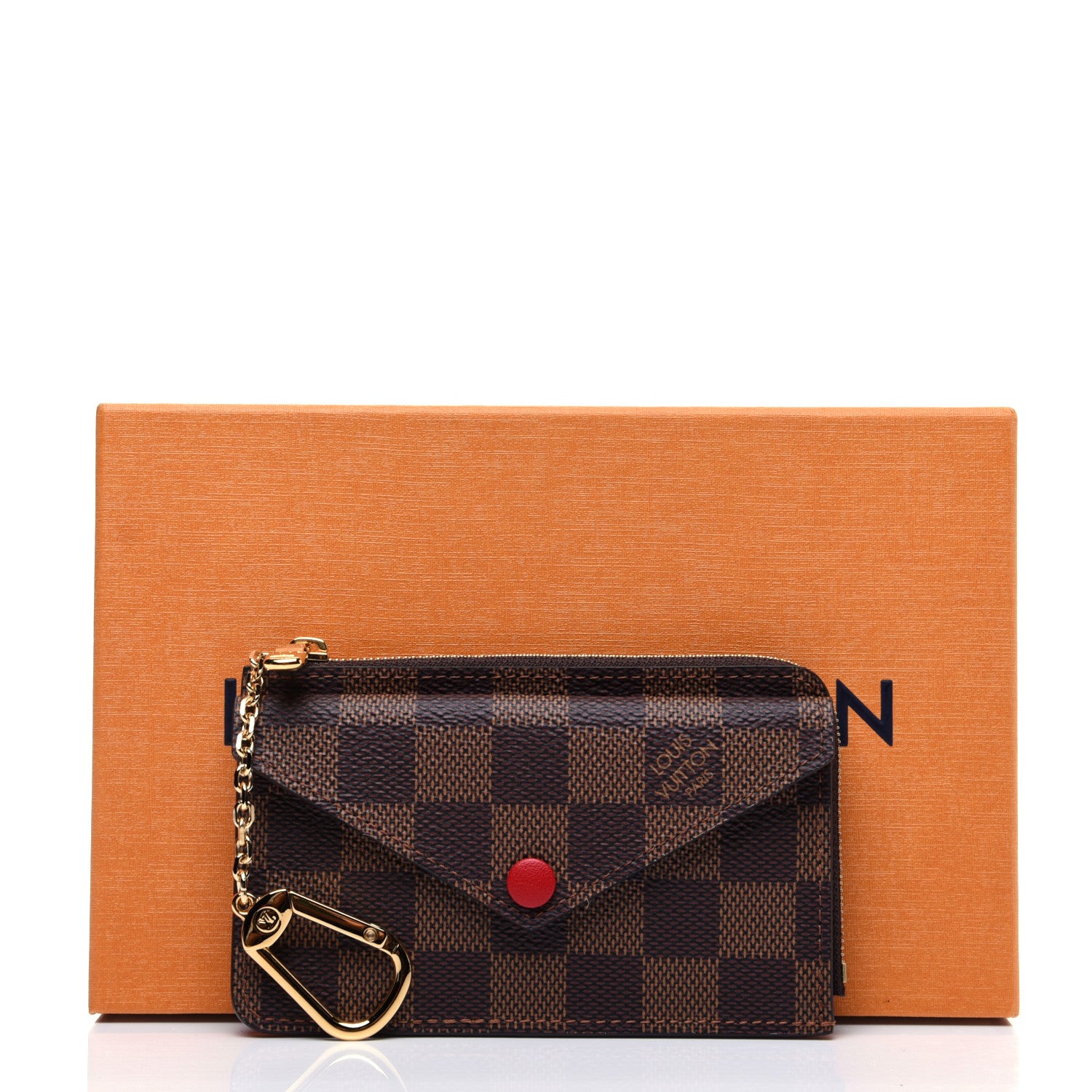 Louis Vuitton Damier Ebene Recto Verso Card Holder Red 10 of 10