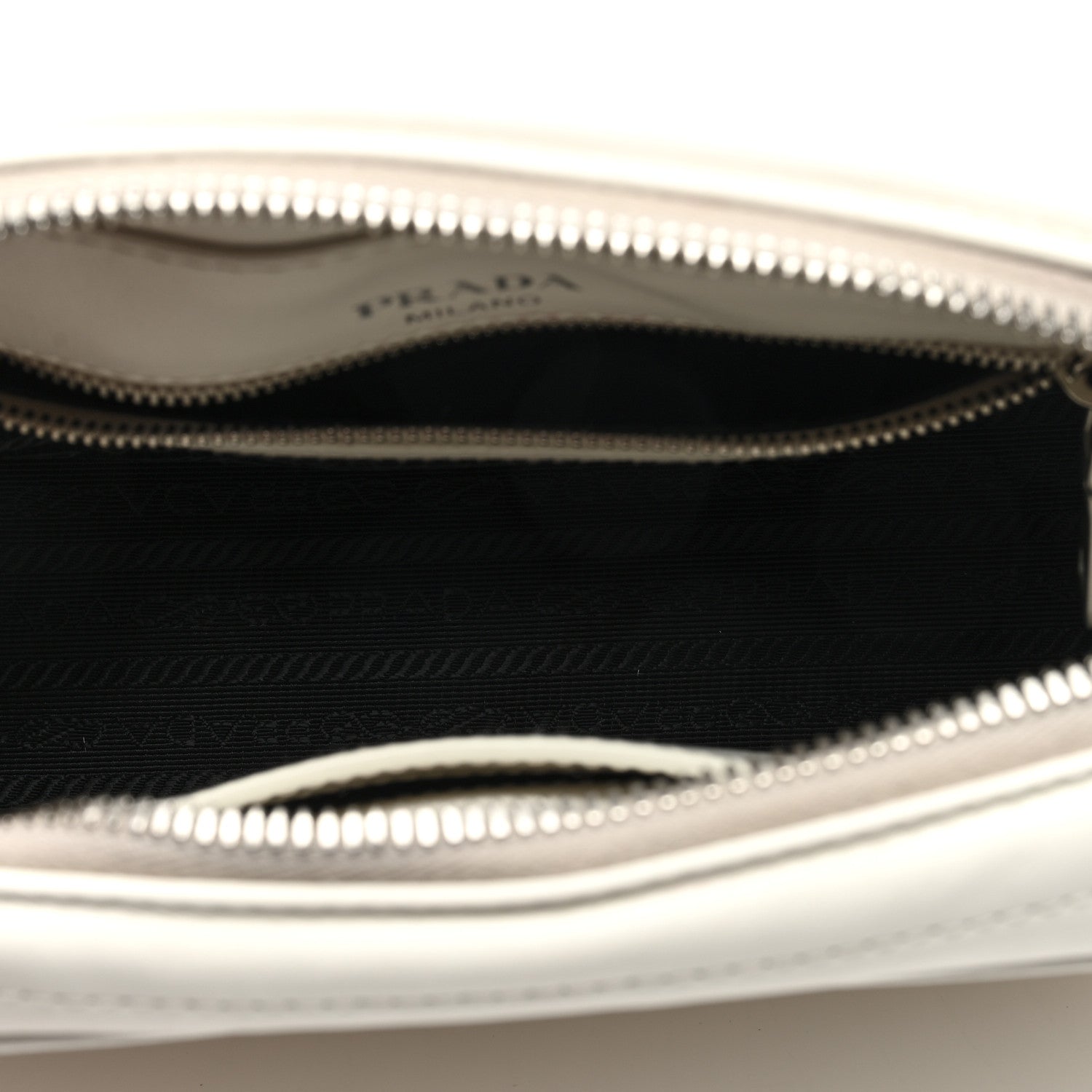 Prada Soft Calfskin Diagramme Crossbody Bag White 5 of 9