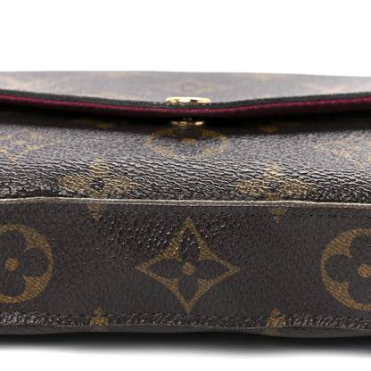 Louis Vuitton Monogram Pochette Felicie Chain Wallet Fuchsia 15 of 16