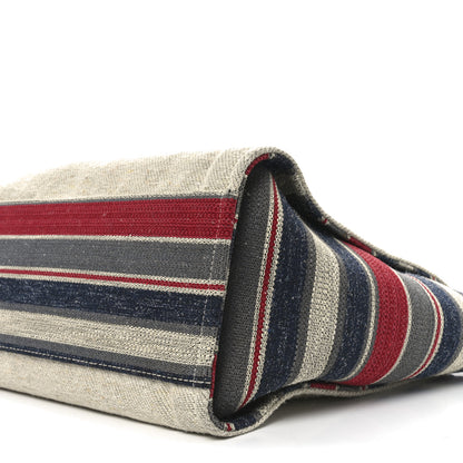 Chanel Striped Canvas Small Deauville Tote Beige 10 of 10