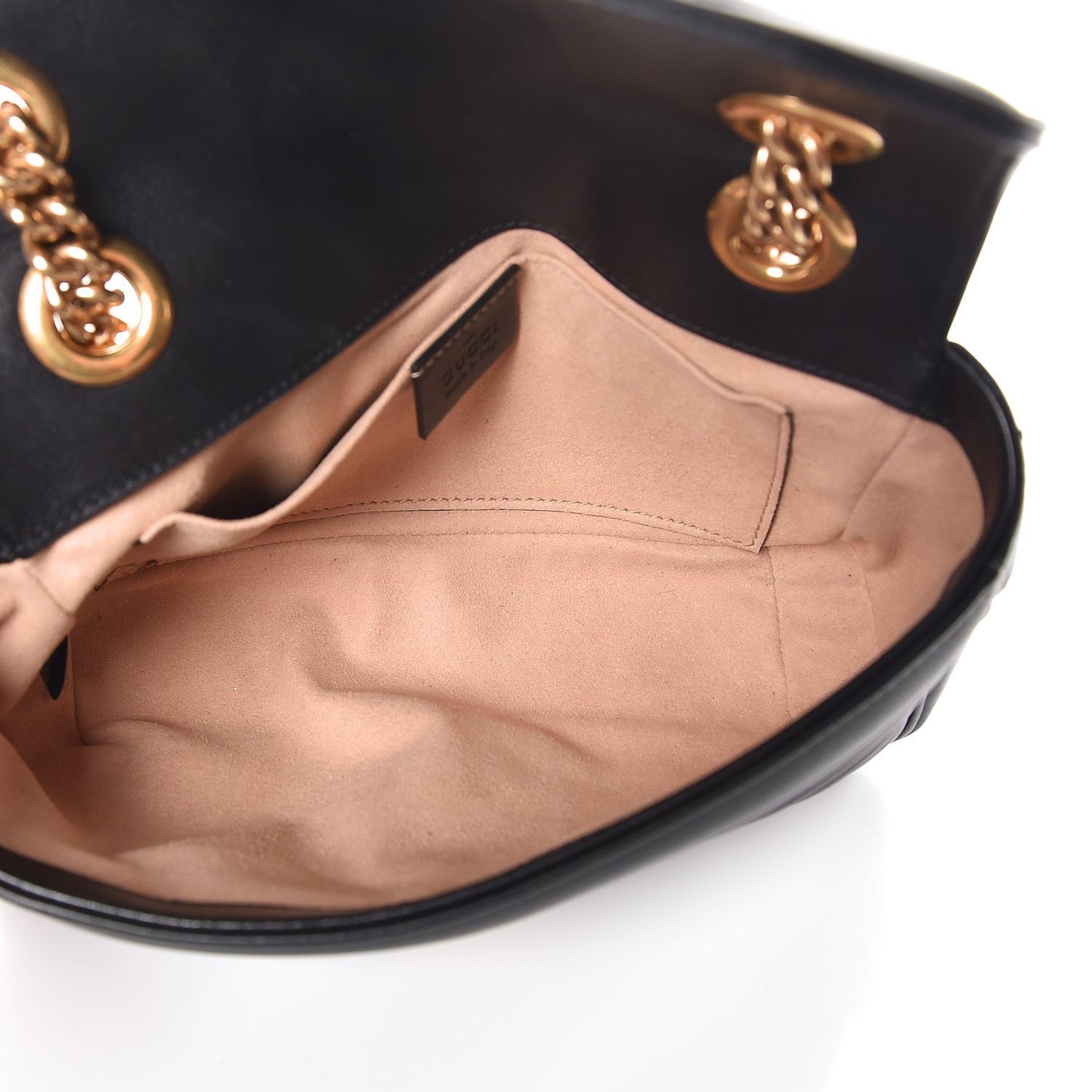 Calfskin Matelasse Mini GG Marmont Shoulder Bag Black
