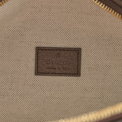 Gucci Monogram Jumbo GG Textured Dollar Calfskin Web Belt Bag Camel Ebony New Acero 6 of 8