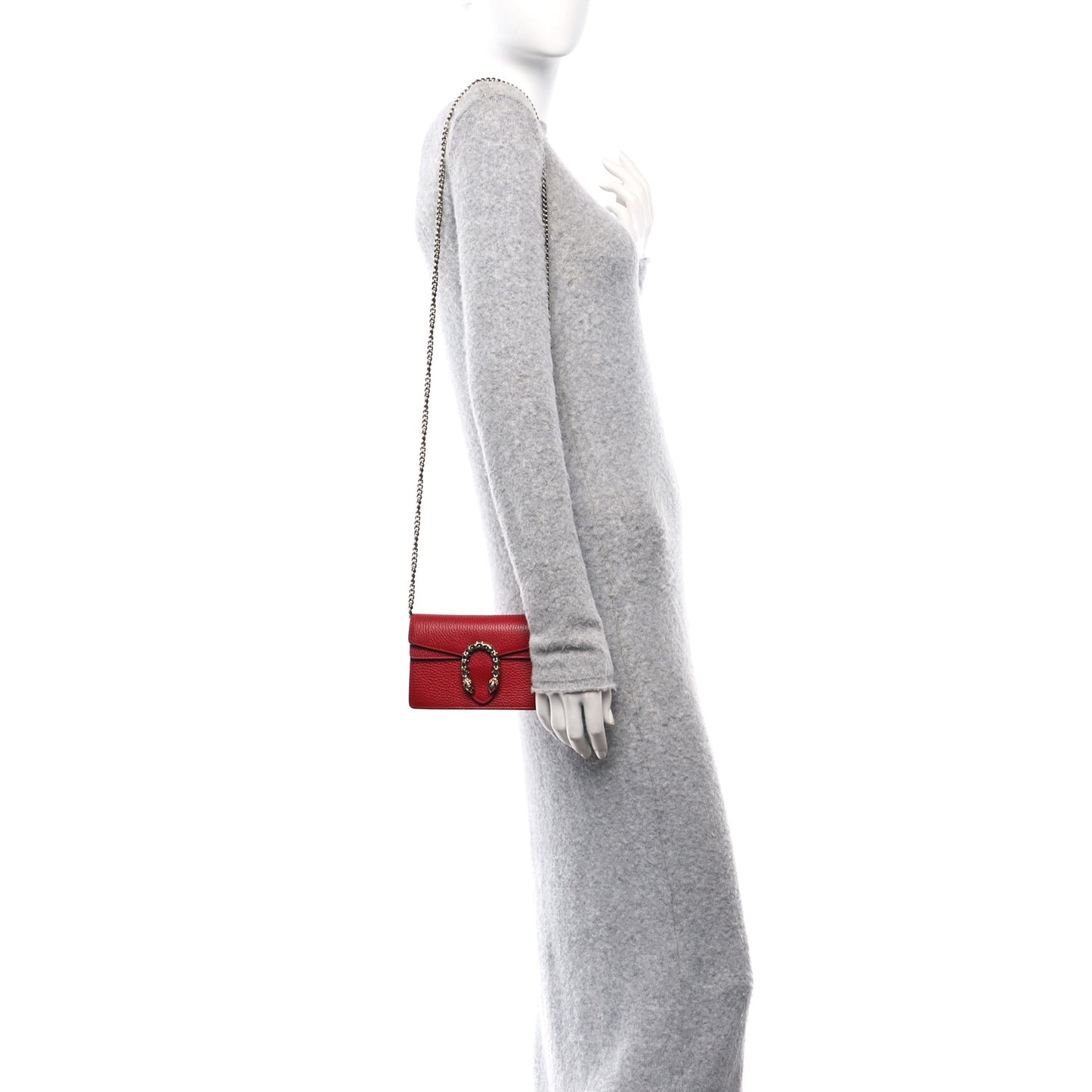 Calfskin Super Mini Dionysus Shoulder Bag Hibiscus Red