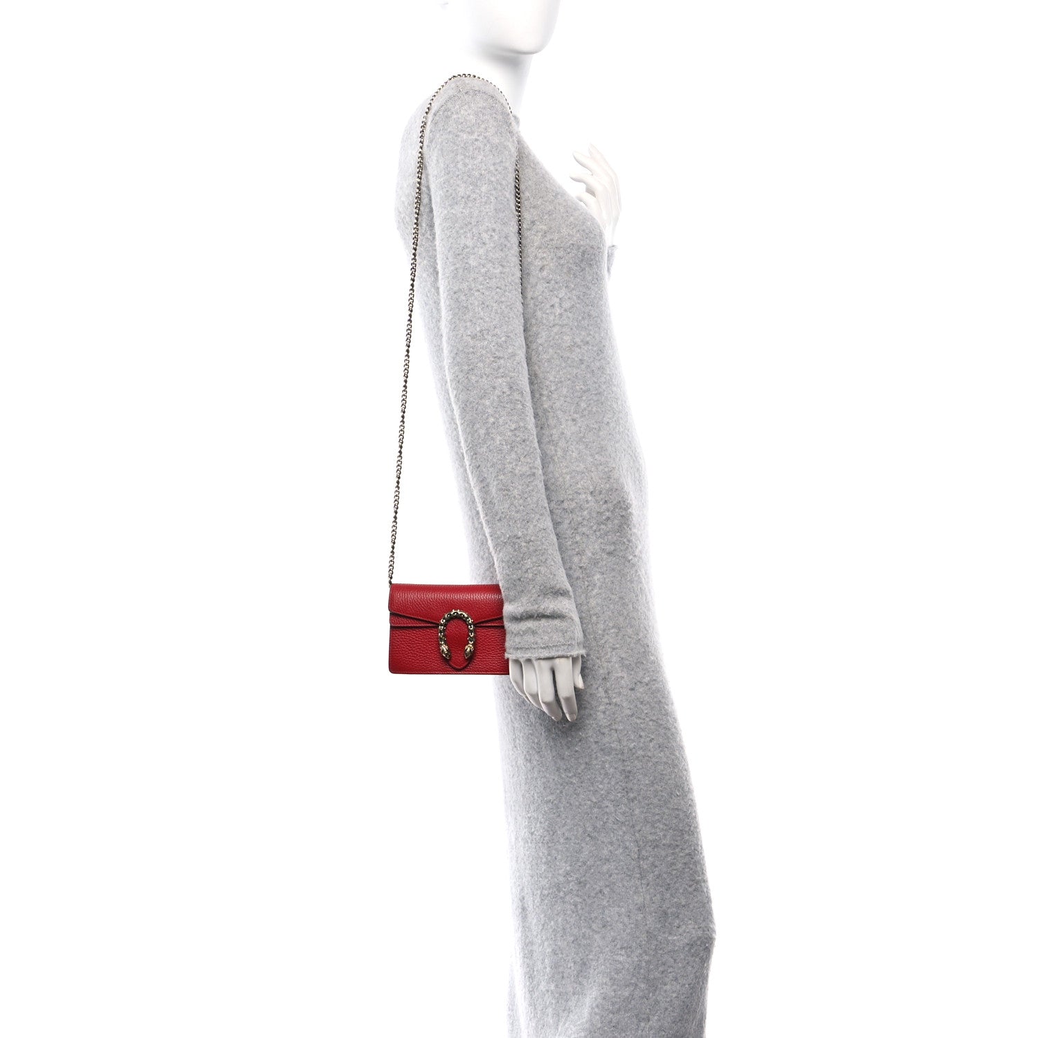 Gucci Calfskin Super Mini Dionysus Shoulder Bag Hibiscus Red 2 of 10