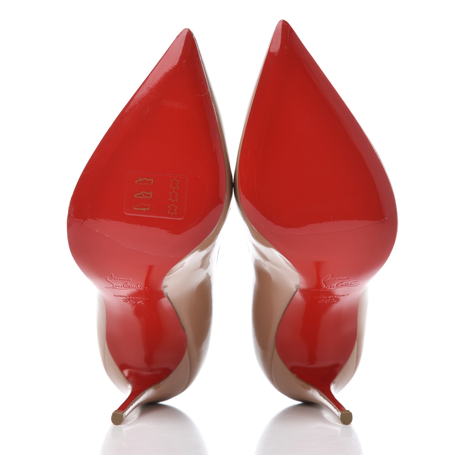 Christian Louboutin Patent Pigalle Follies 100 Pumps 36.5 Nude 5 of 15