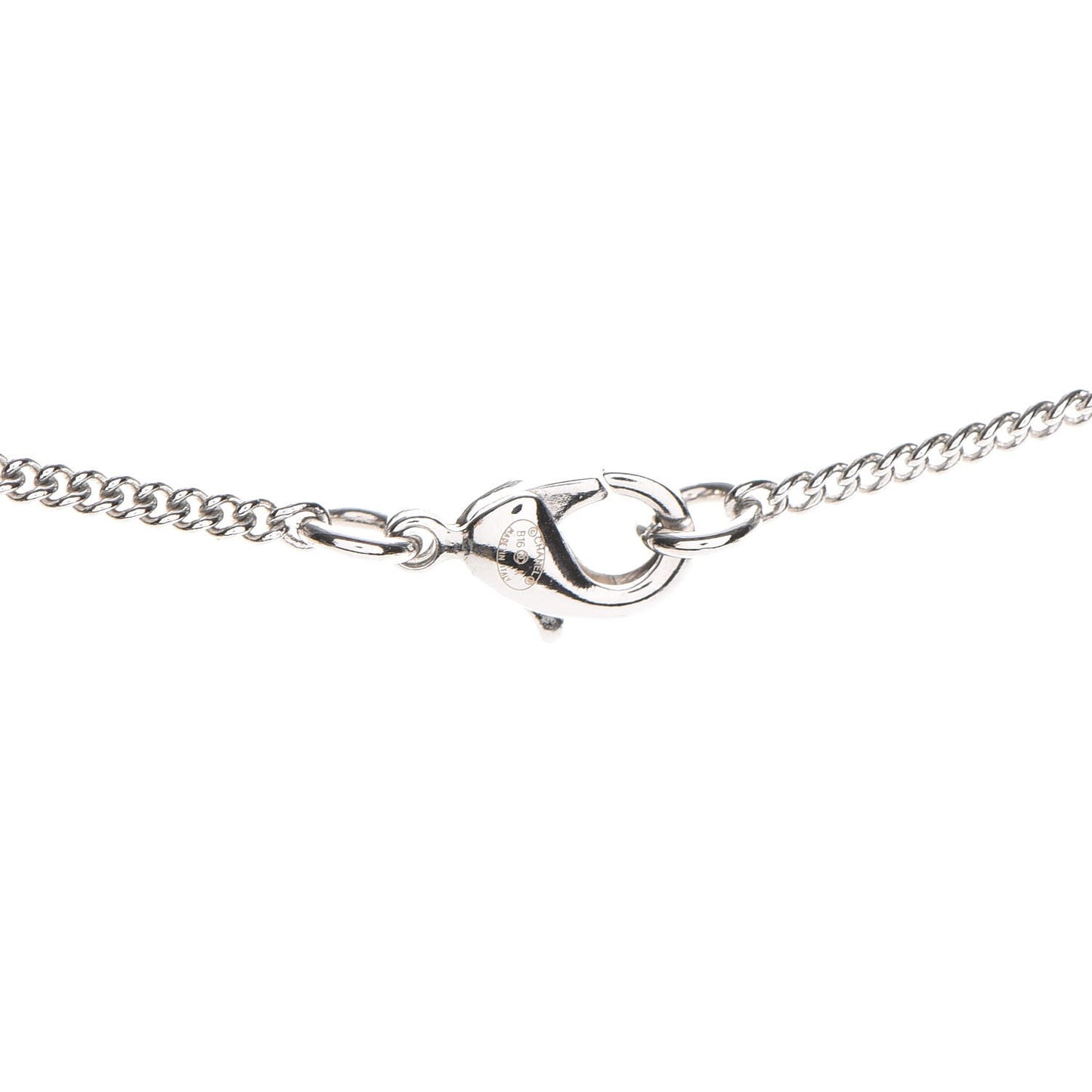Crystal Emoji Choupette Cat Pendant Necklace Silver