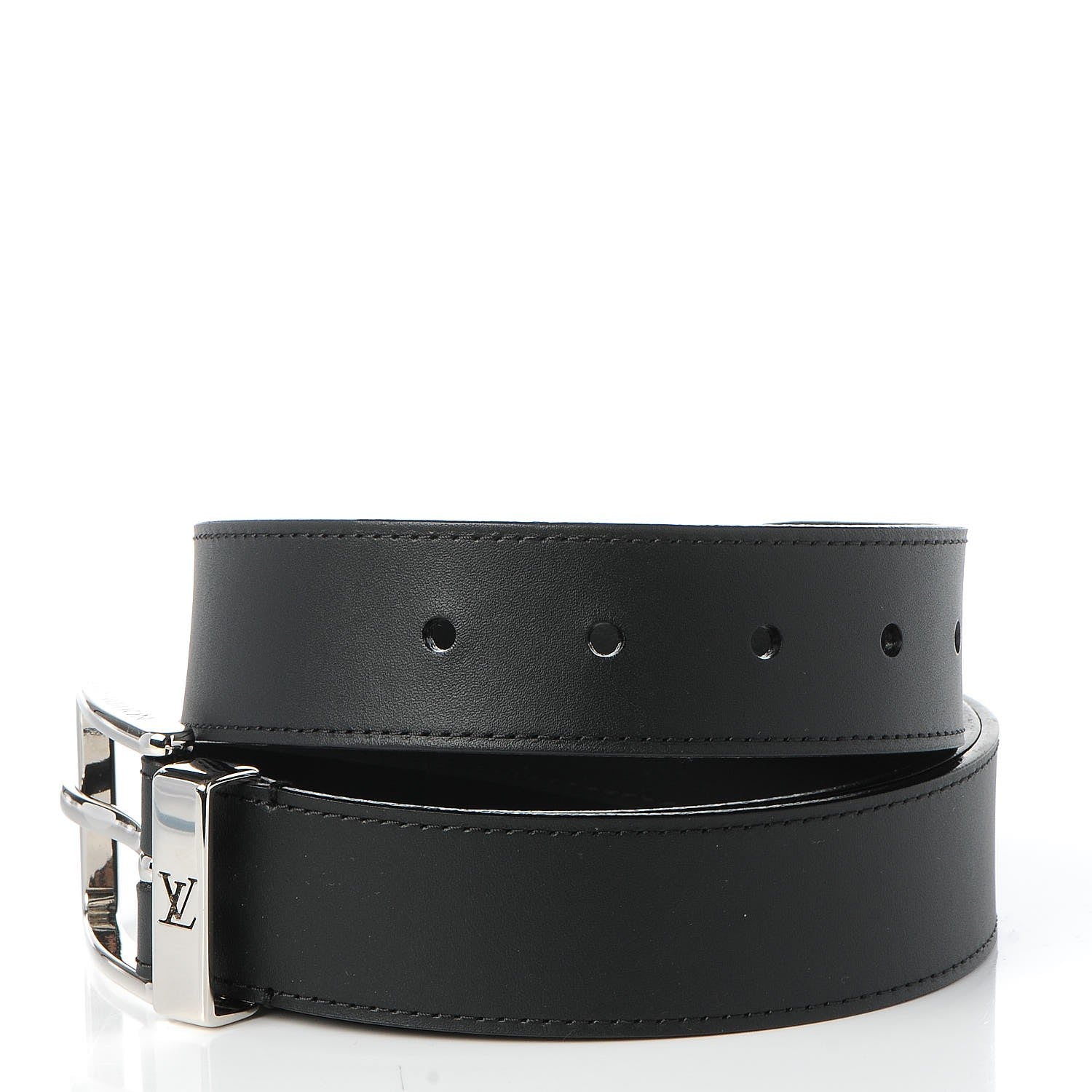 Louis Vuitton Calfskin Belt 95 38 Black 4 of 7