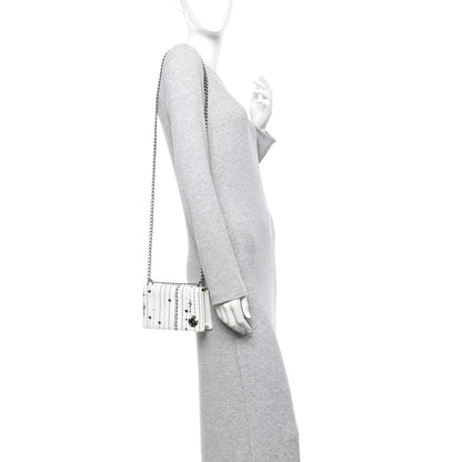 Christian Dior Calfskin Printed Mini Diorama Flap Bag White 2 of 11