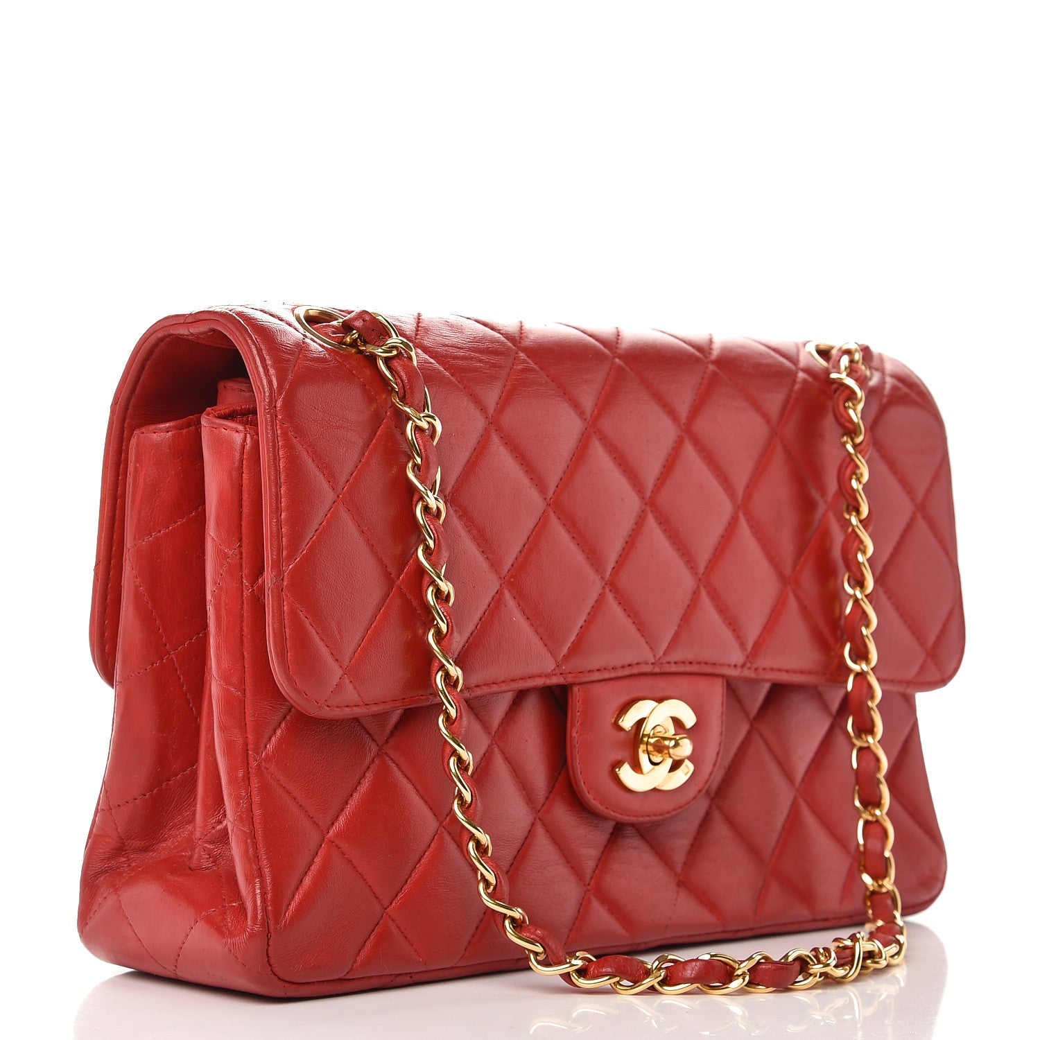 Chanel Lambskin Quilted Medium Double Sided Flap Red 3 of 13