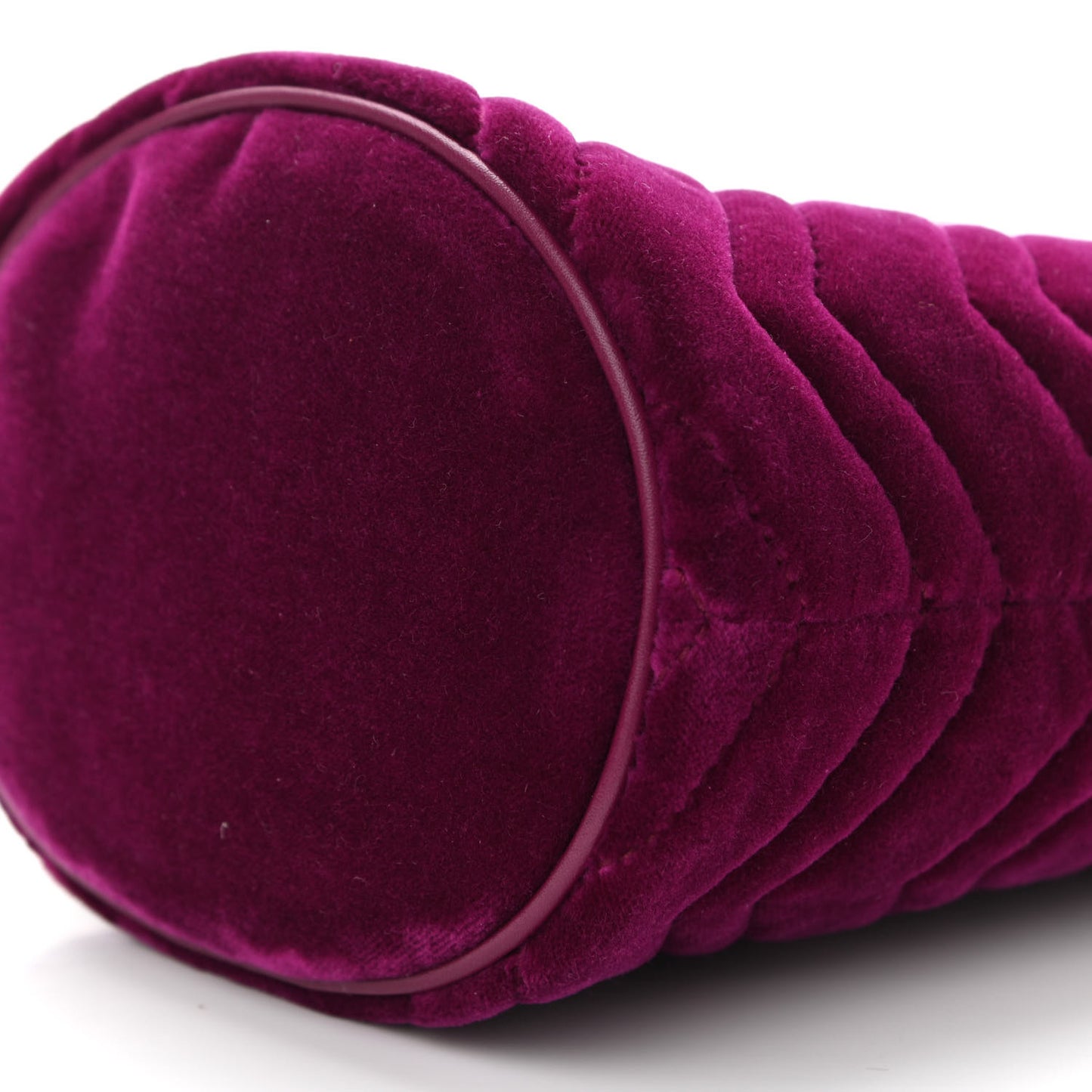 Velvet Matelasse Mini GG Marmont 2.0 Bucket Bag Fuchsia Violet Cyclamen