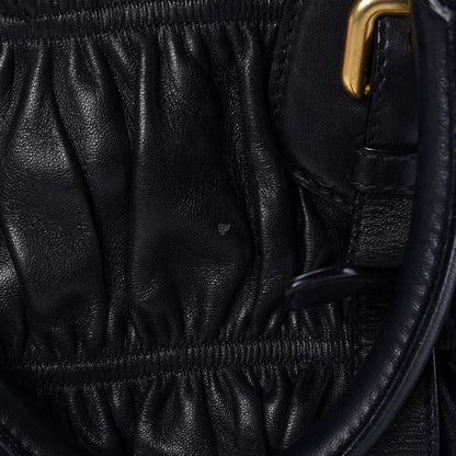 Prada Nappa Gaufre Dome Satchel Black 8 of 10