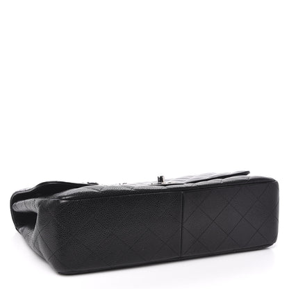 Chanel Caviar Quilted Jumbo Single Flap Black 4 of 11