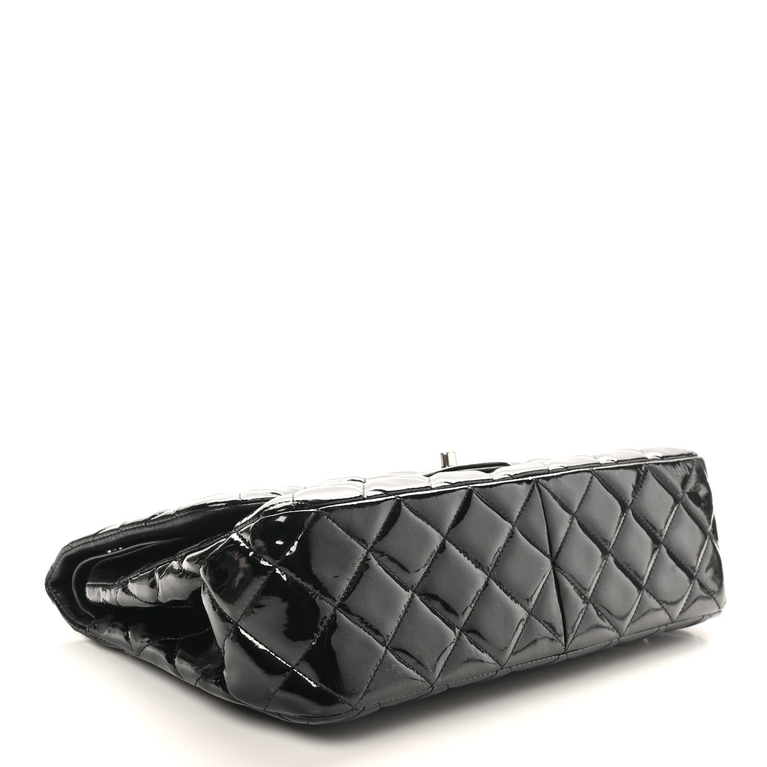 Chanel Patent Quilted Jumbo Double Flap Black 4 of 9