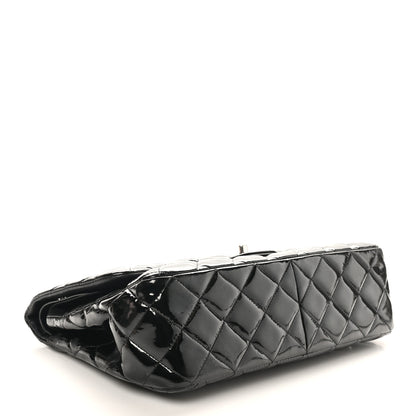 Chanel Patent Quilted Jumbo Double Flap Black 4 of 9