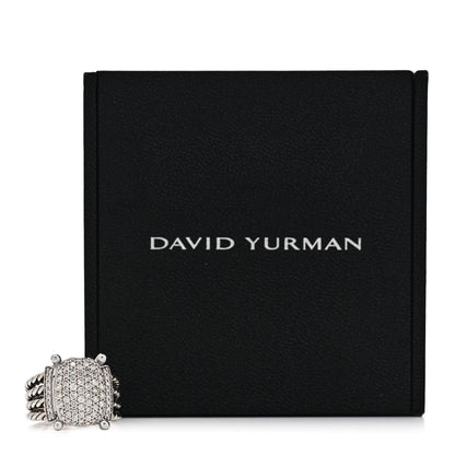David Yurman Sterling Silver Diamond 16mm Wheaton Ring 57 8 6 of 6