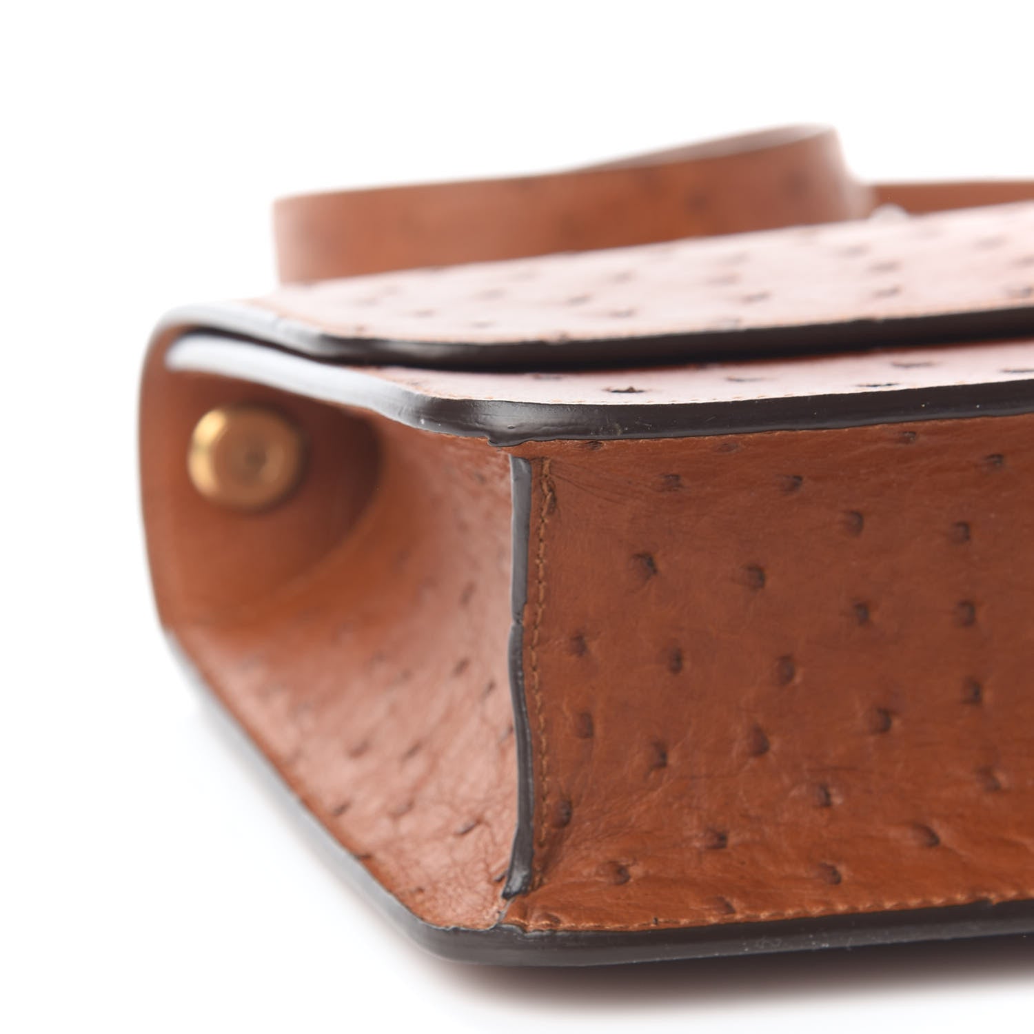 Saint Laurent Ostrich Carre Satchel Brick 8 of 8