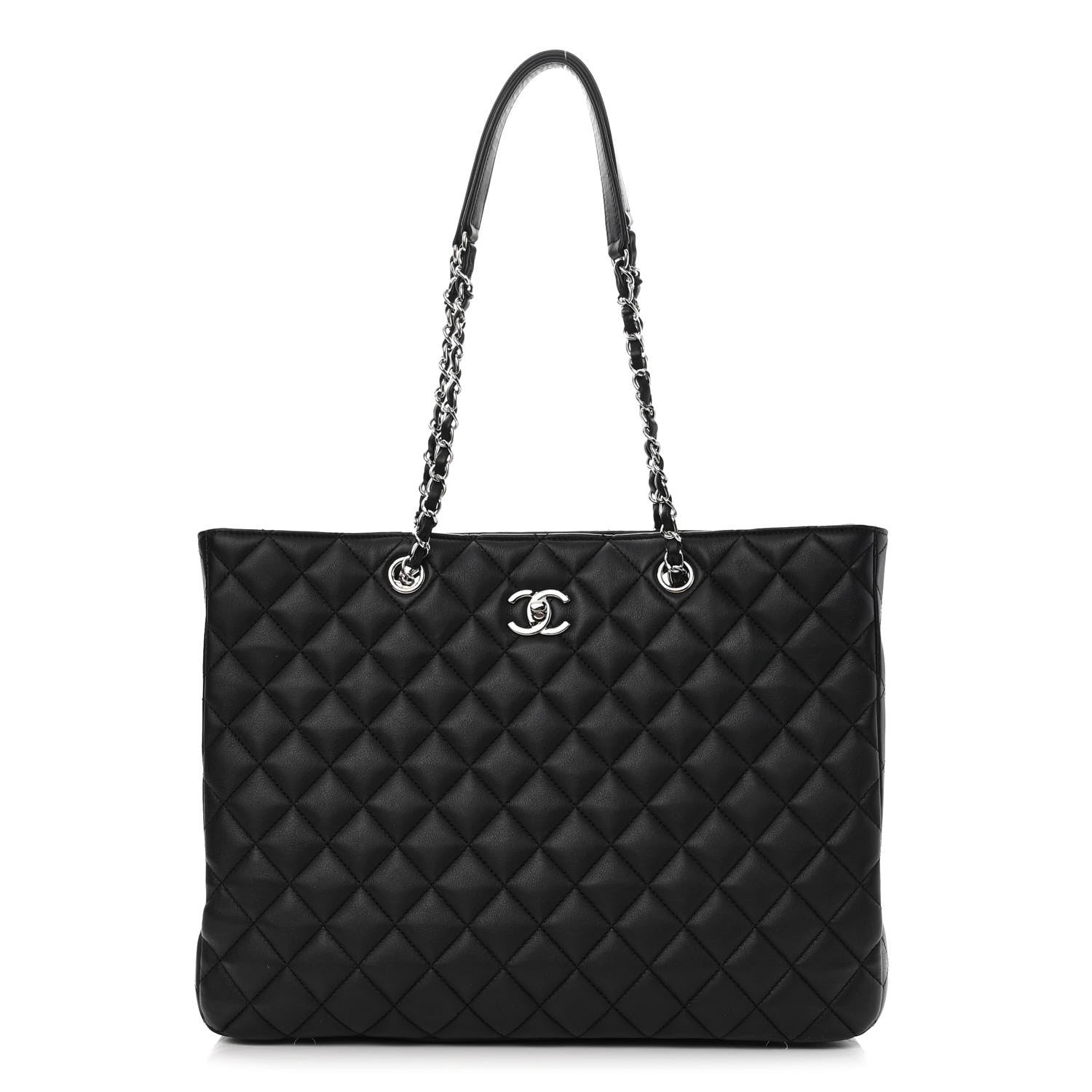 Chanel Calfskin Quilted Large Classic Shopping Tote Black 1 of 10