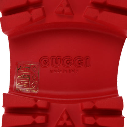 Gucci Rubber GG Monogram Perforated Elea Platform 55mm Lug Sole Sandals 37 Deep Coral 6 of 12