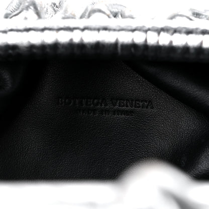 Bottega Veneta Metalic Bark Calfskin The Mini Pouch Silver 8 of 13