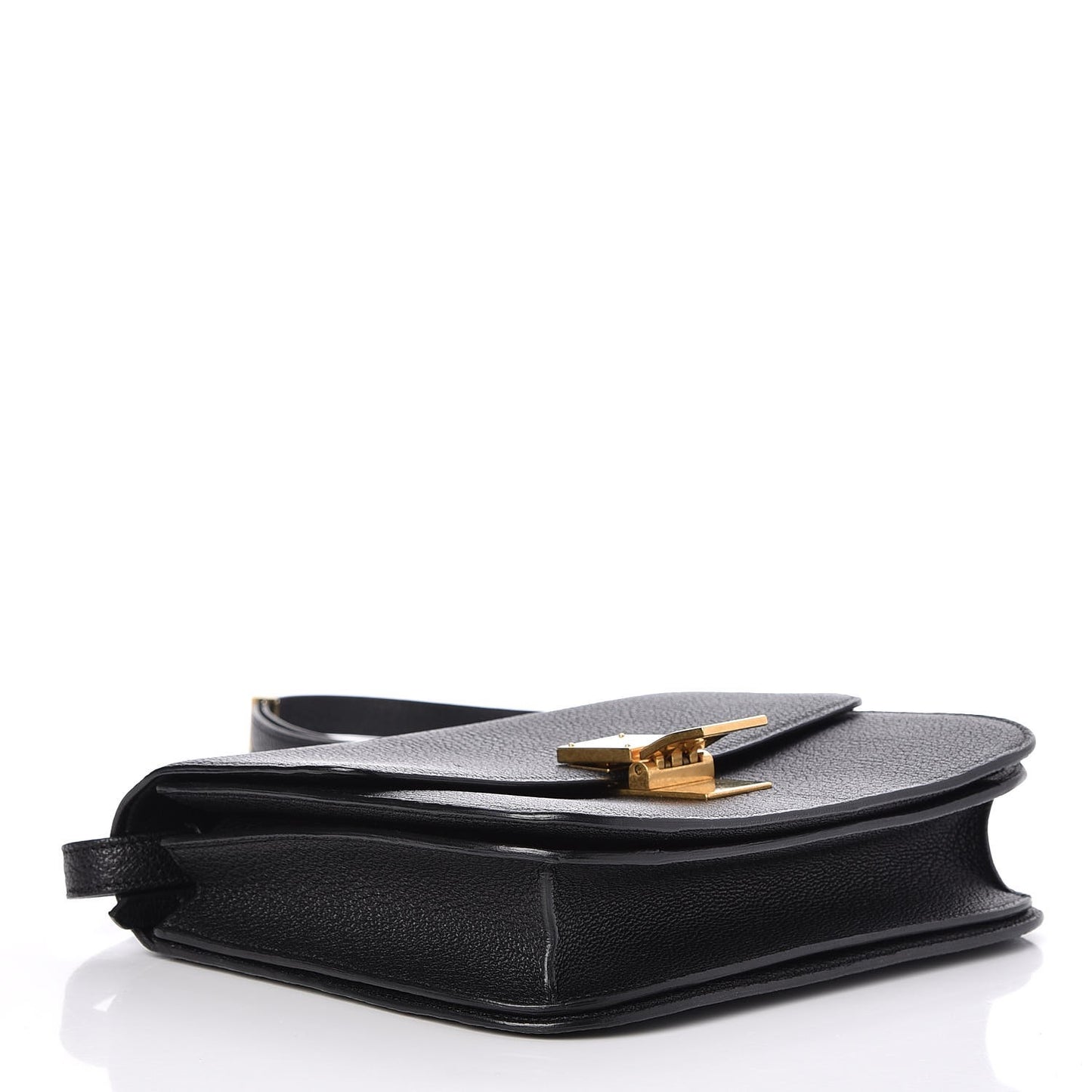 Goatskin Medium Classic Box Flap Bag Black