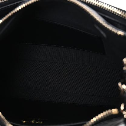 Chanel Shiny Crumpled Lambskin Quilted Small Preppy Pocket Clutch With Chain Black 5 of 11