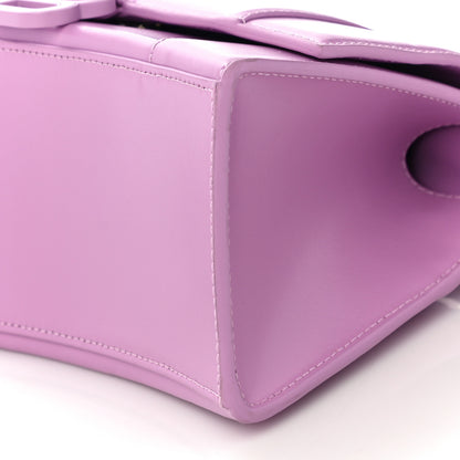 Balenciaga Shiny Box Calfskin Tonal B Small Hourglass Top Handle Bag Lilac 9 of 10