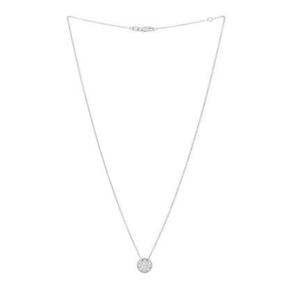 Roberto Coin 18K White Gold Diamond Round Cluster Necklace 2 of 4