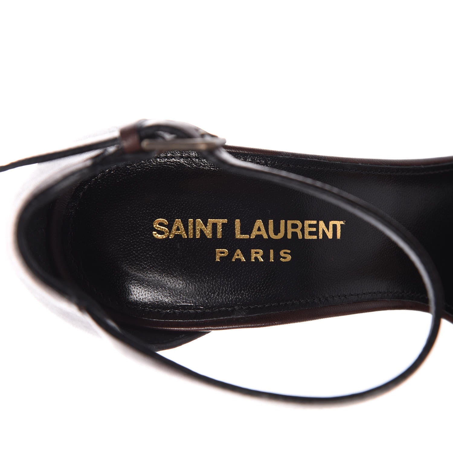 Saint Laurent Calfskin Opyum Sandals 37 Brown 7 of 10