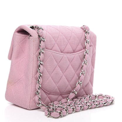 Chanel Jersey Quilted Mini Square Flap Pink 3 of 12