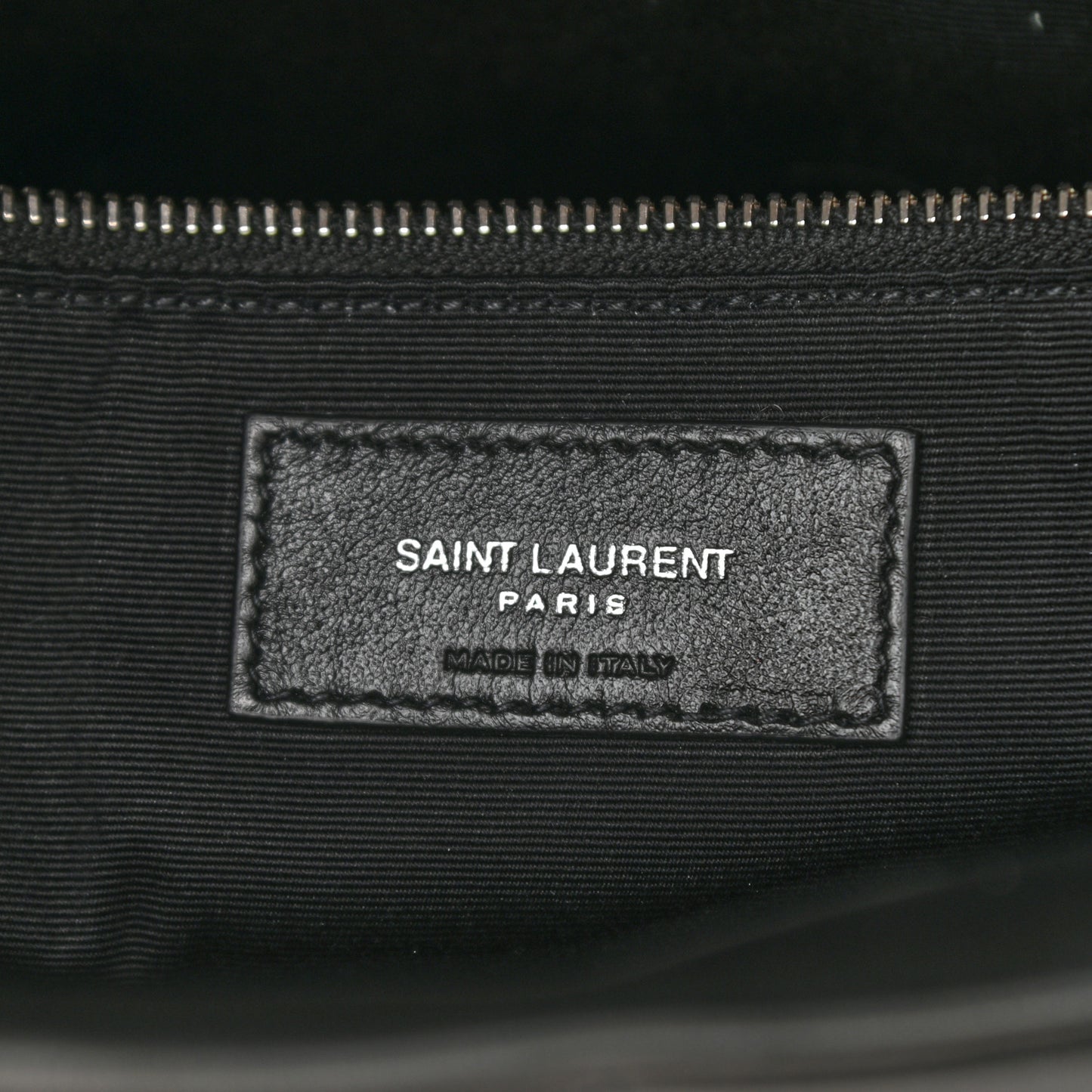 Lambskin Quilted Medium Loulou Puffer Monogram Chain Satchel Black