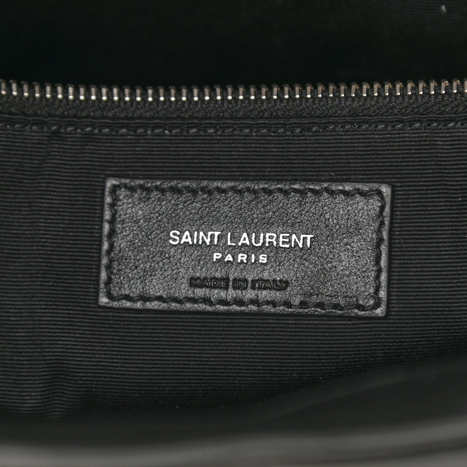 Saint Laurent Lambskin Quilted Medium Loulou Puffer Monogram Chain Satchel Black 6 of 8