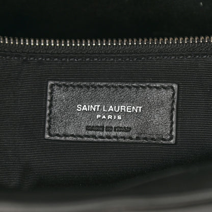 Saint Laurent Lambskin Quilted Medium Loulou Puffer Monogram Chain Satchel Black 6 of 8