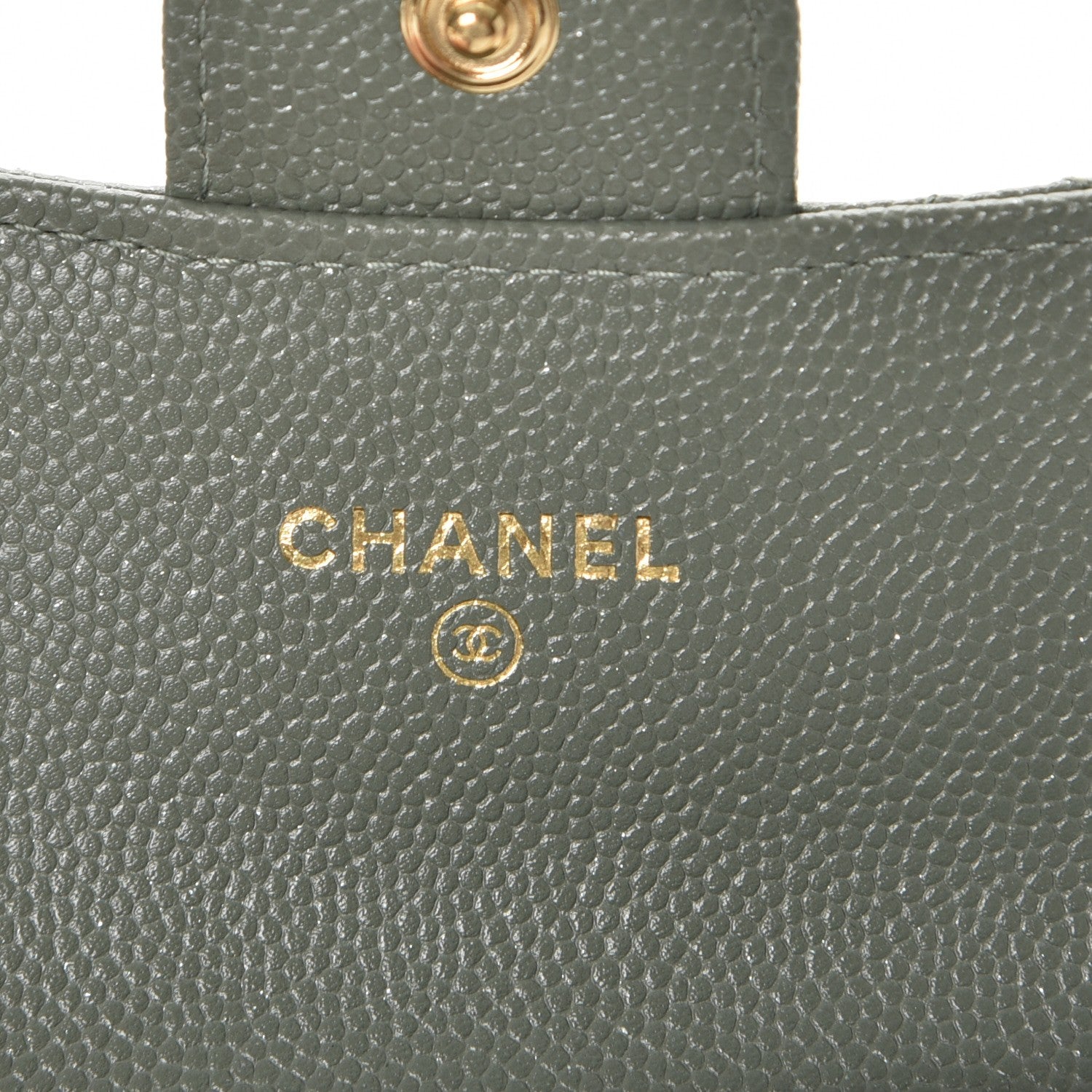 Chanel Iridescent Caviar Quilted Flap Card Holder Green 5 of 9