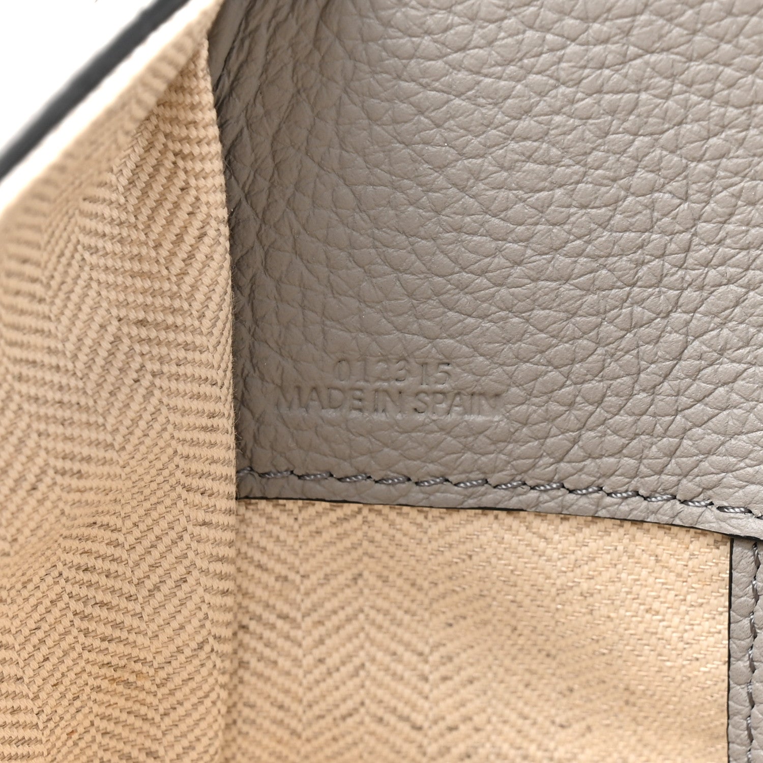 Loewe Grained Calfskin Mini Hammock Shoulder Bag Pearl Grey 7 of 10