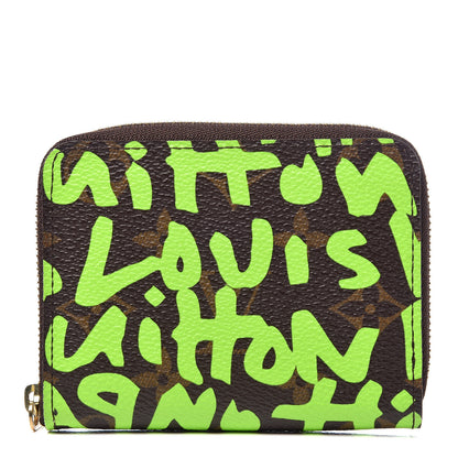 Louis Vuitton Monogram Graffiti Zippy Coin Purse Wallet Green 1 of 8