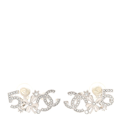 Chanel Crystal Star 5 CC Earrings Silver 1 of 6