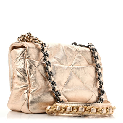 Chanel Metallic Lambskin Quilted Medium Chanel 19 Flap Gold 3 of 11