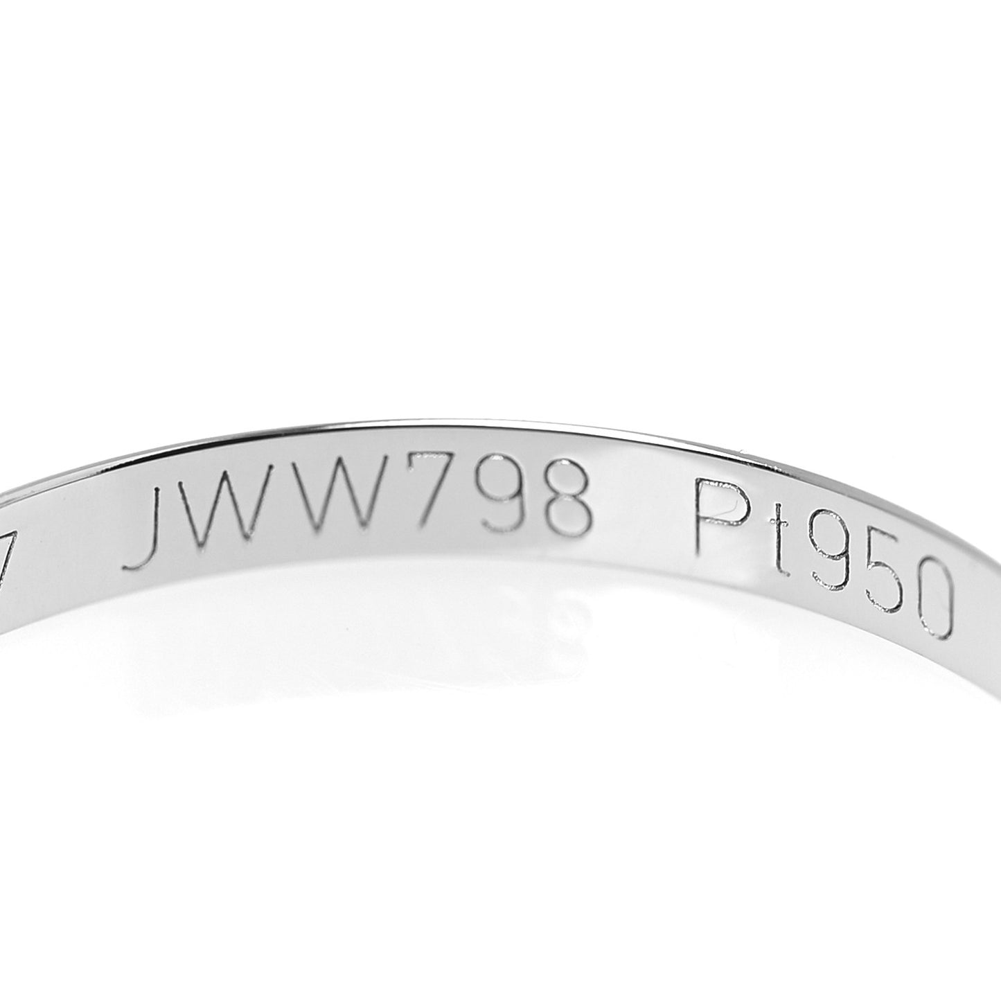 Platinum 2mm Ballerine Wedding Band Ring 57 8