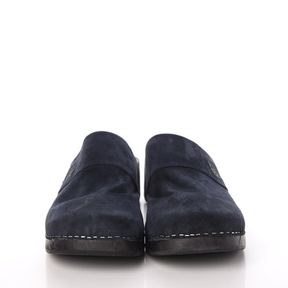 Chanel Suede CC Clogs 40 Dark Navy Blue 2 of 17