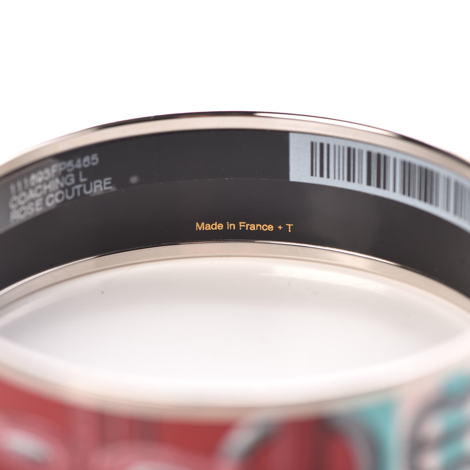 Hermes Enamel Printed Wide Coaching Bracelet 65 Rose Couture 5 of 5