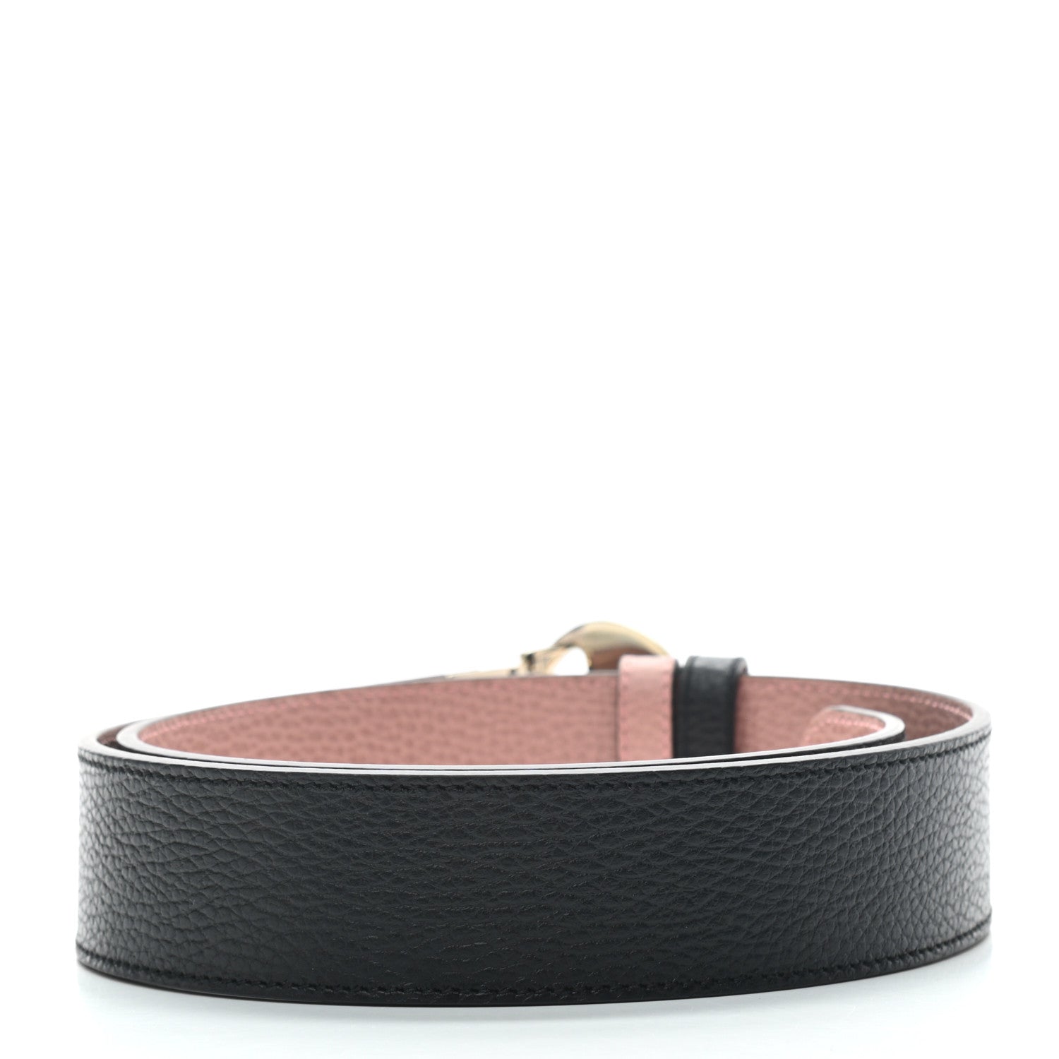 Gucci Calfskin 1973 Reversible Belt 85 34 Black Pink 2 of 5