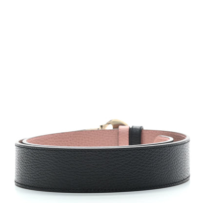 Gucci Calfskin 1973 Reversible Belt 85 34 Black Pink 2 of 5