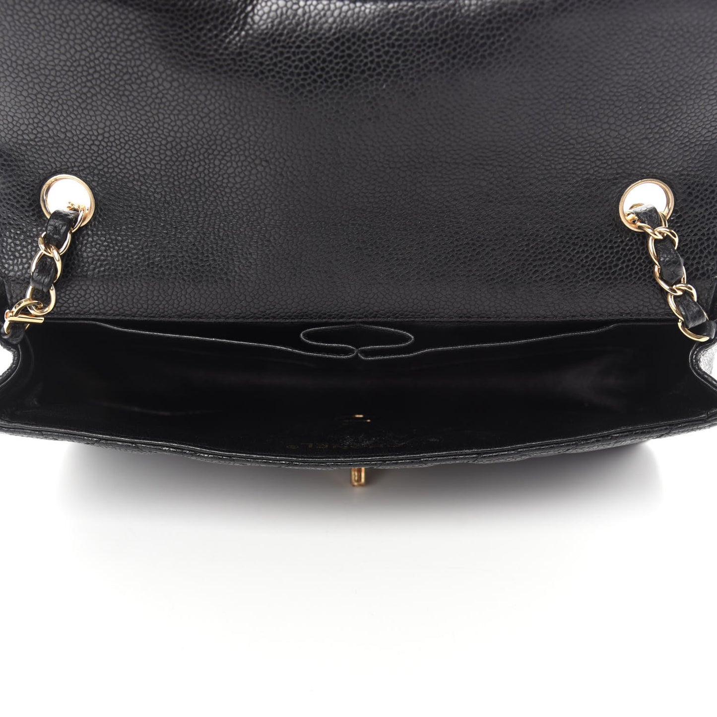 Caviar Quilted East West Flap Black