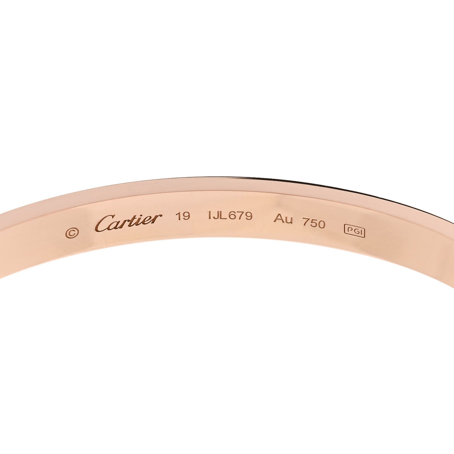18K Pink Gold LOVE Bracelet 19