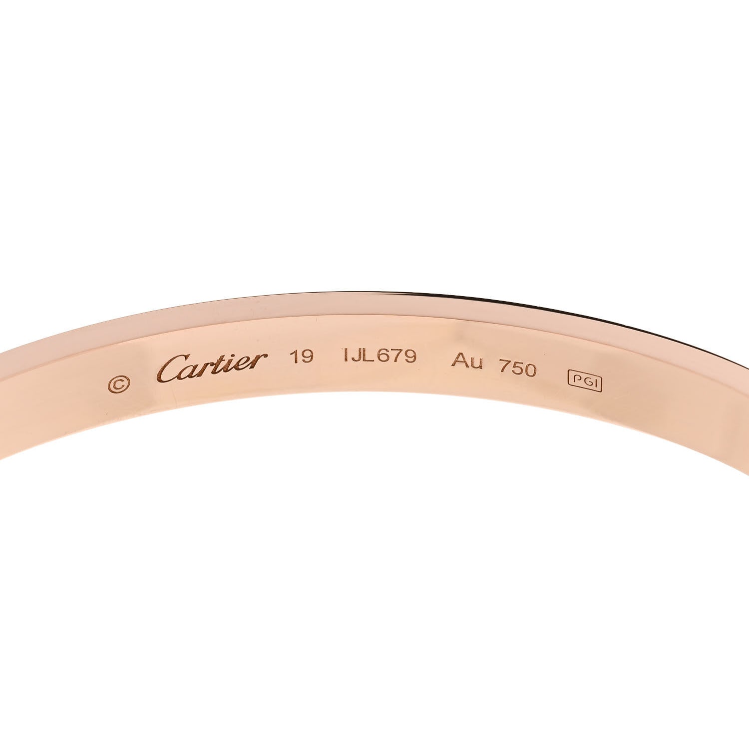 Cartier 18K Pink Gold LOVE Bracelet 19 4 of 5