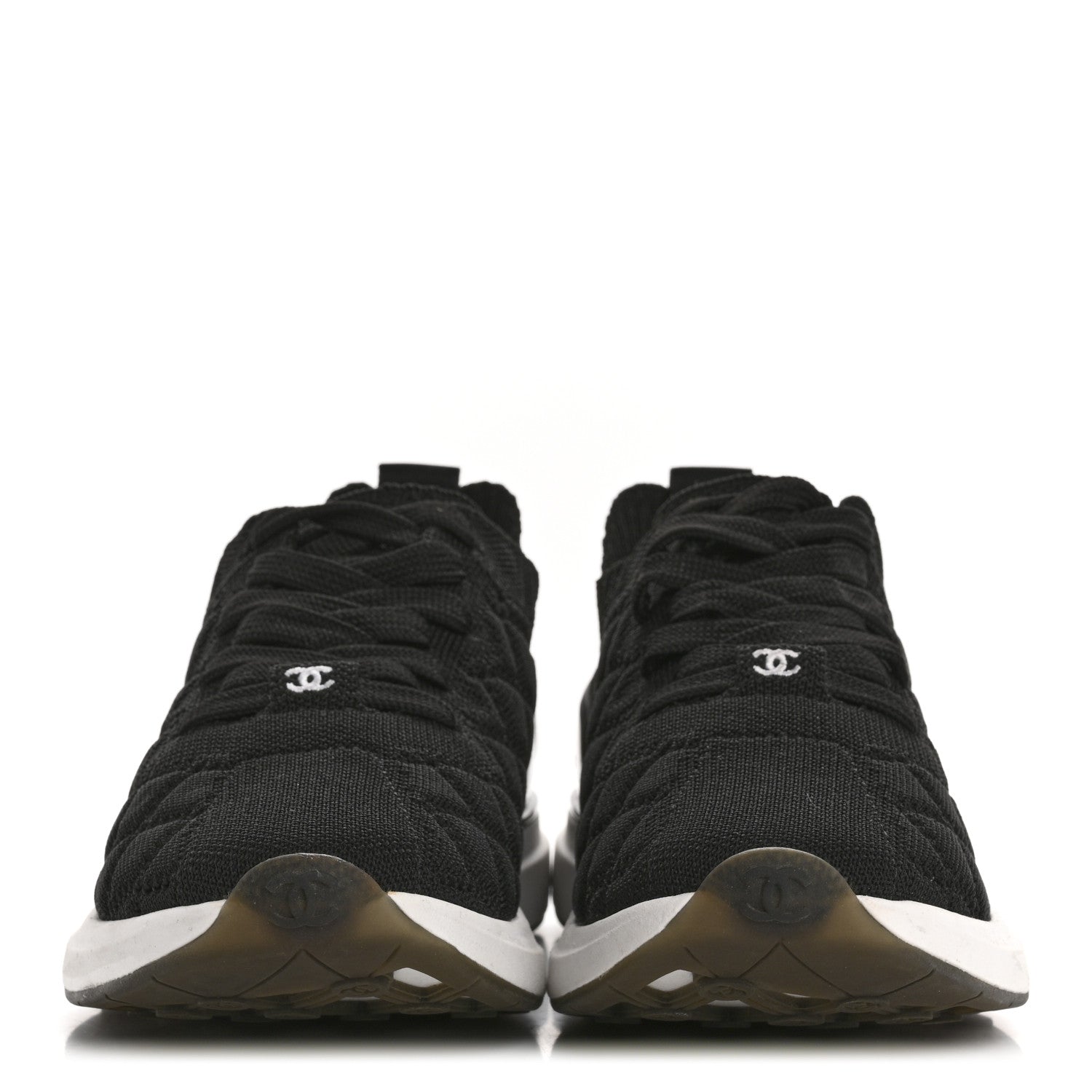 Chanel Fabric Logo Sneakers 36 Black 3 of 10