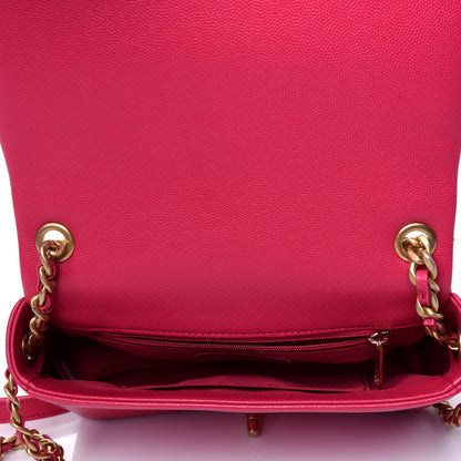 Chanel Caviar Quilted Small Fashion Therapy Flap Bag Dark Pink 4 of 4
