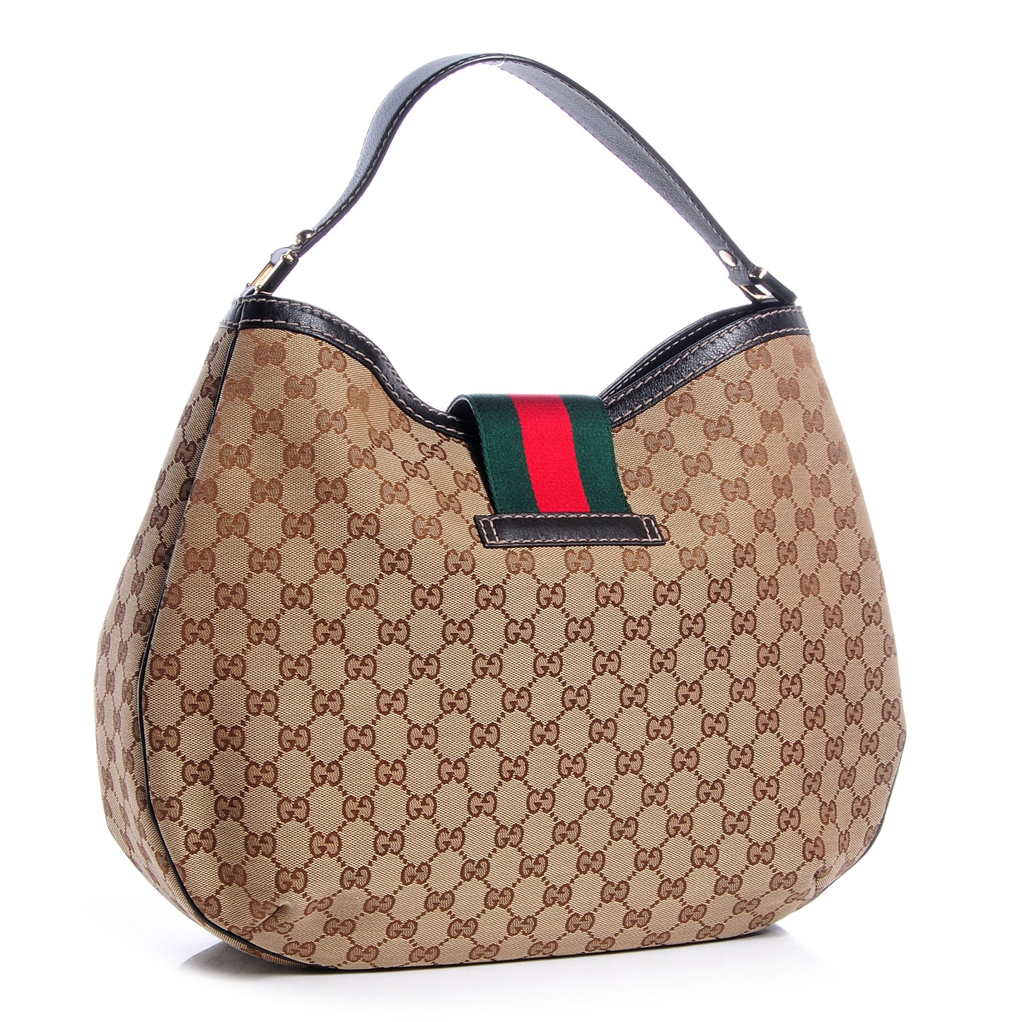 Monogram New Ladies Web Large Hobo Brown